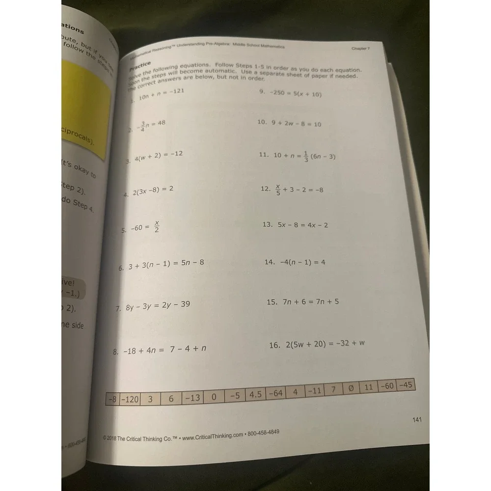 Understanding Pre-Algebra Middle School Math Workbook Terri Husted Grades 6-8